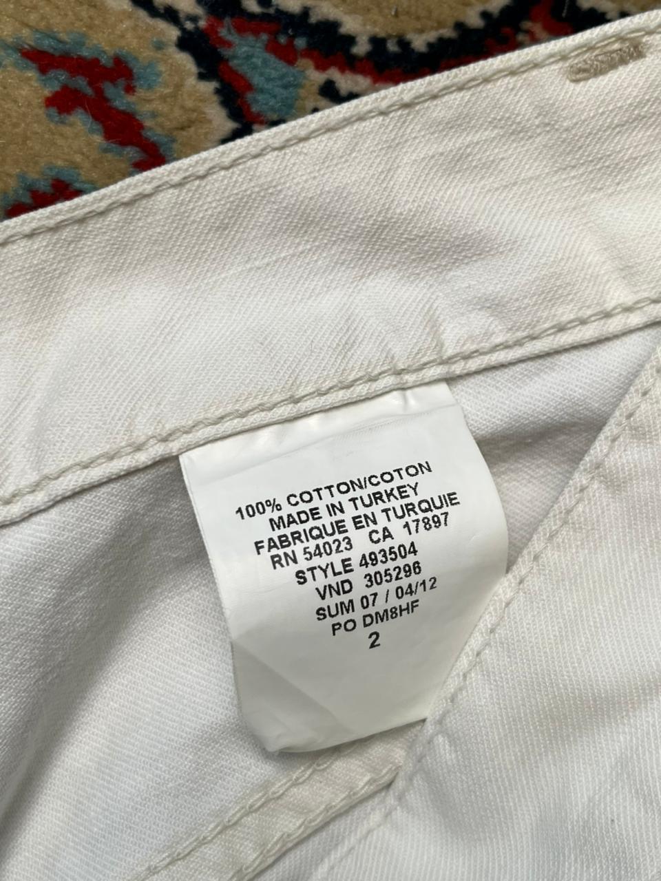 Gap 1969 Boy Fit White High Rise Straight FIT JEANS - 28