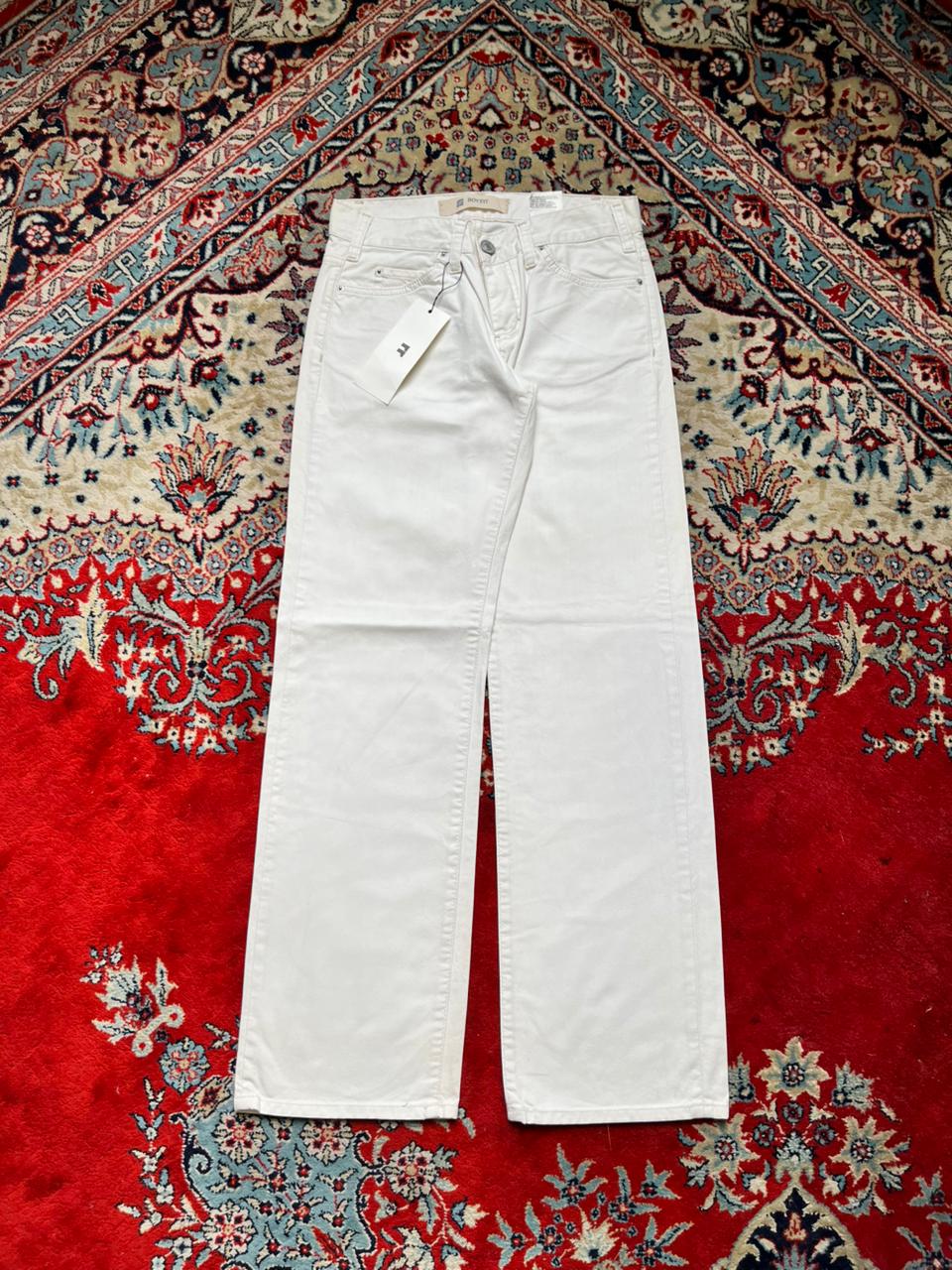 Gap 1969 Boy Fit White High Rise Straight FIT JEANS - 28