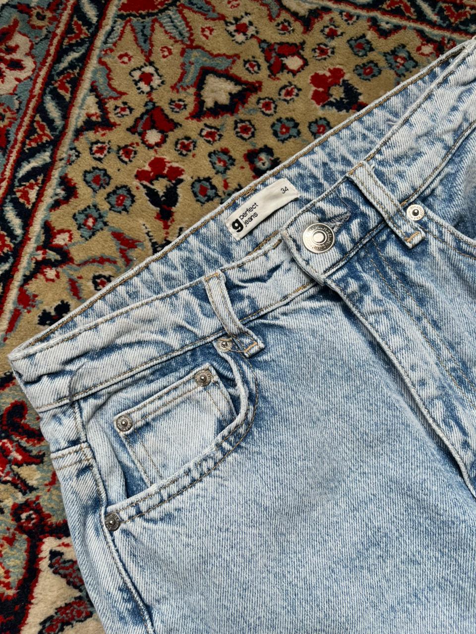 Gina Tricot High Waisted BAGGY FIT Light WashED JEANS - 26