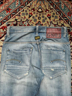G-Star Raw GS01 3301 Straight Fit Distressed Light WashED JEANS - 30