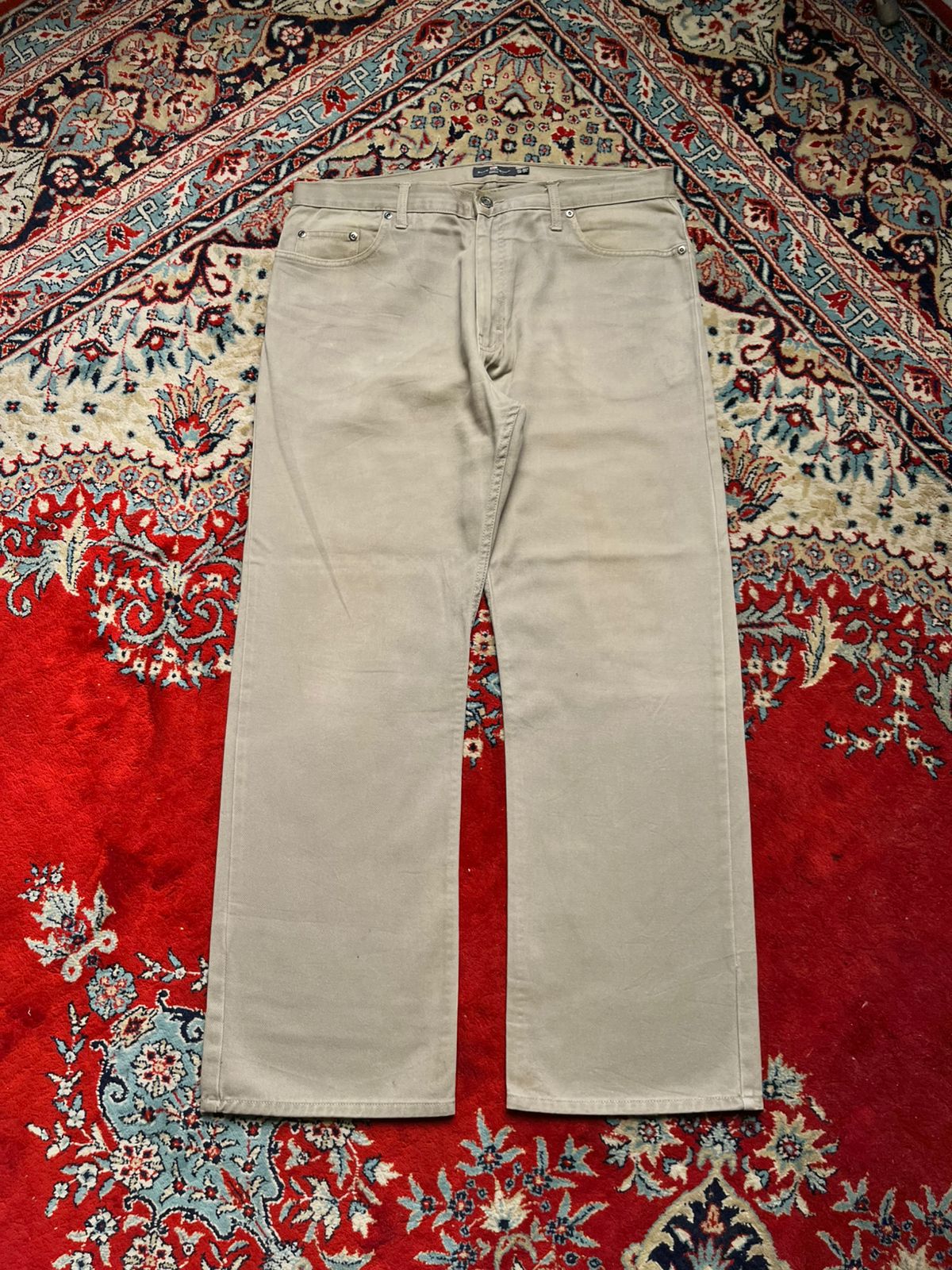 Marks & Spencer Blue Harbour Stone Neutral Straight FIT JEANS - 36