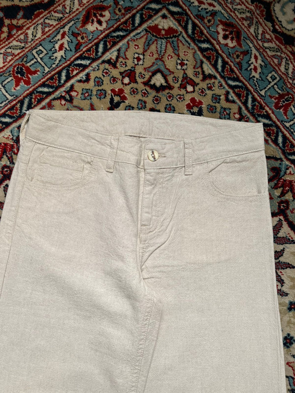 Master Apparel & Textile Natural Linen FlareD PANTS - 30