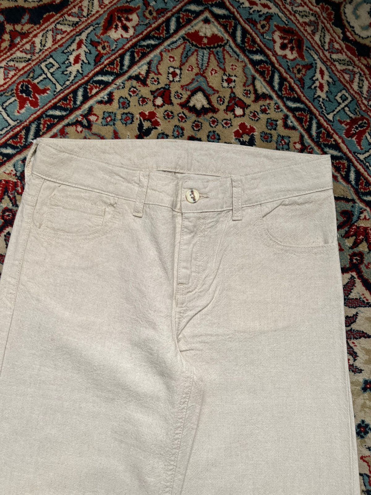 Master Apparel & Textile Natural Linen FlareD PANTS - 30