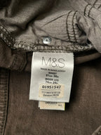 M&S BLUE HARBOUR CHOCOLATE BROWN FADED STRAIGHT FIT PANTS - 36