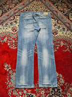 Armani Jeans STRAIGHT FIT Distressed Light WashED JEANS - 36