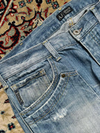 Armani Jeans STRAIGHT FIT Distressed Light WashED JEANS - 36