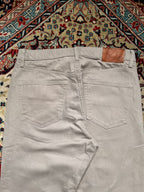 Marks & Spencer M&S Light Stone Casual Straight FIT RIGID Cotton PANTS - 32