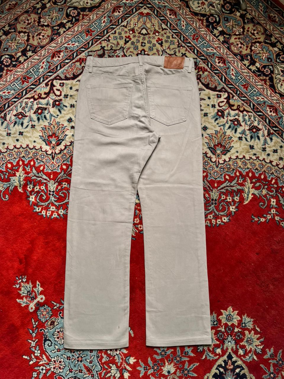 Marks & Spencer M&S Light Stone Casual Straight FIT RIGID Cotton PANTS - 32