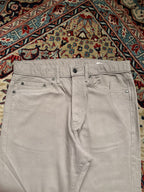 Marks & Spencer M&S Light Stone Casual Straight FIT RIGID Cotton PANTS - 32