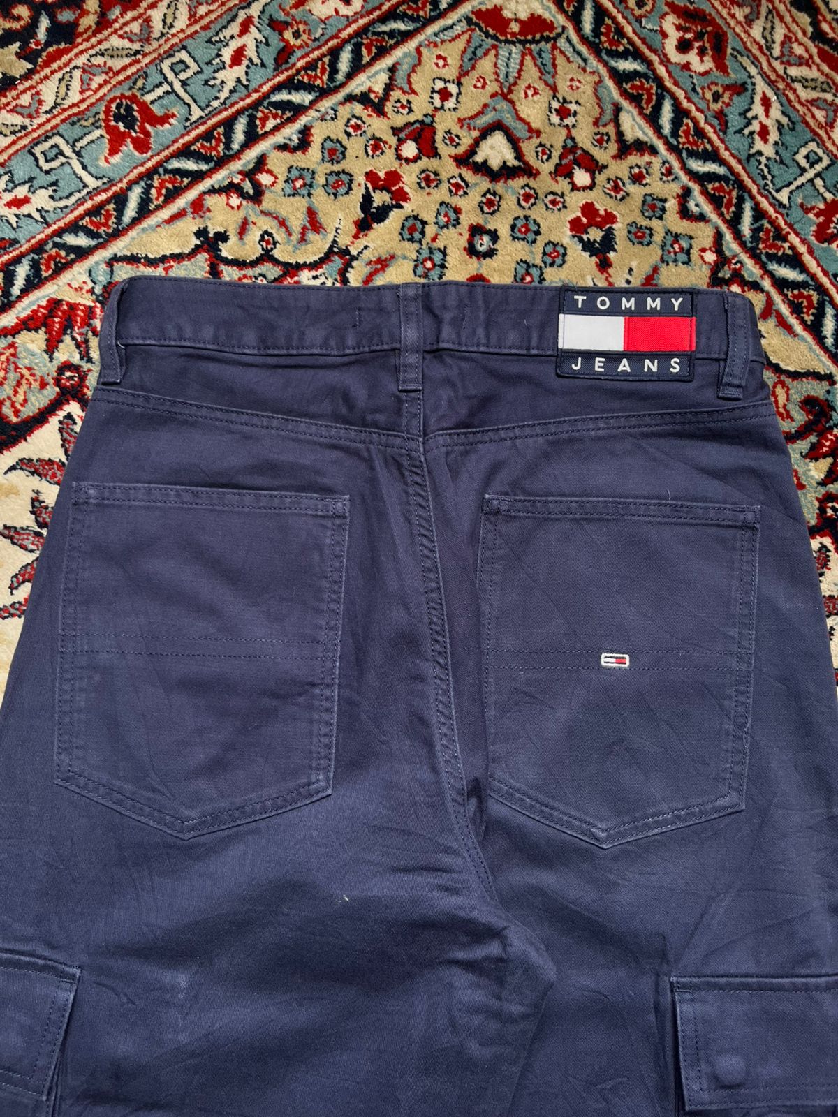 Tommy Hilfiger Navy Blue Baggy Cargo JEANS - 28