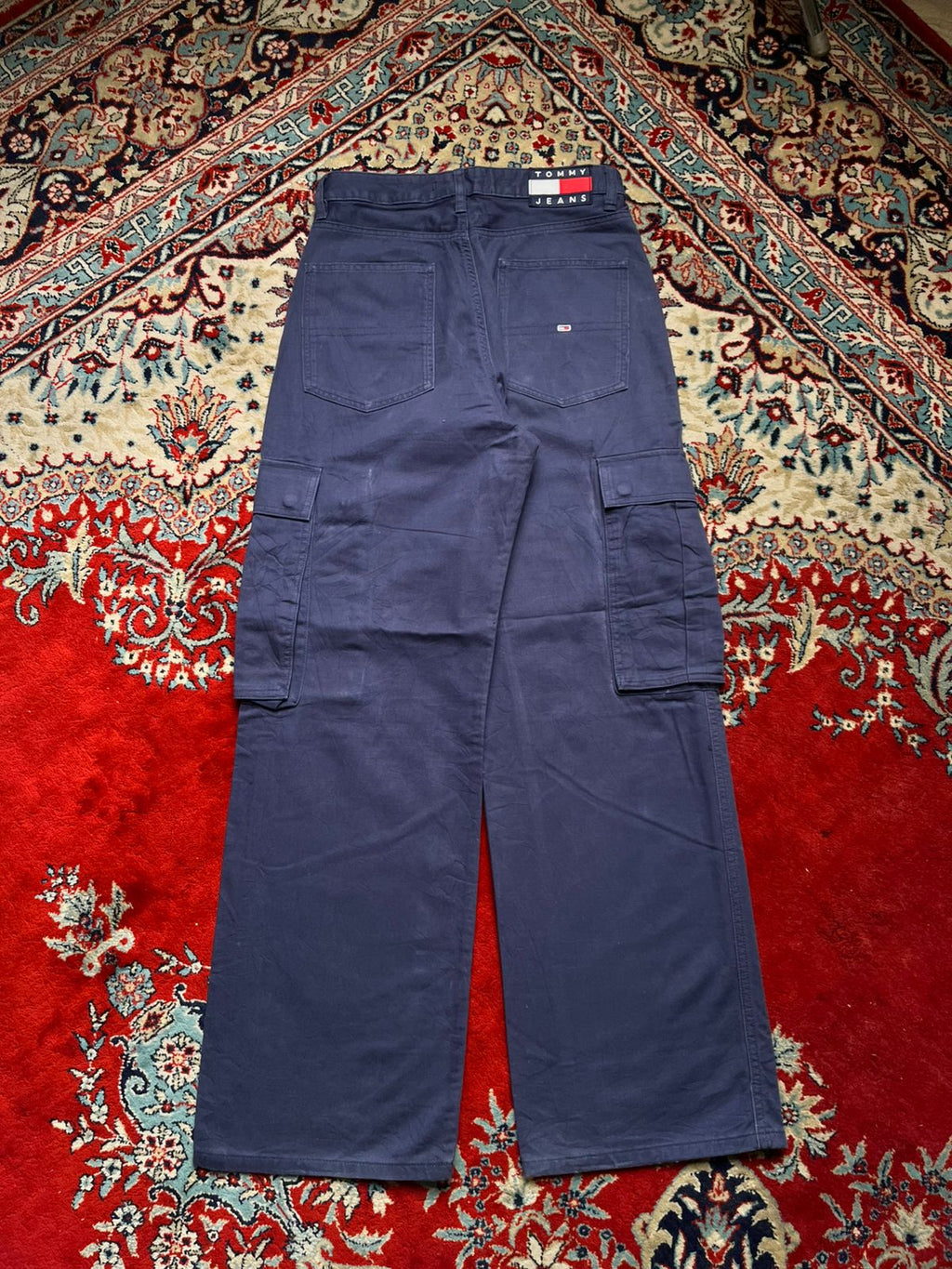Tommy Hilfiger Navy Blue Baggy Cargo JEANS - 28