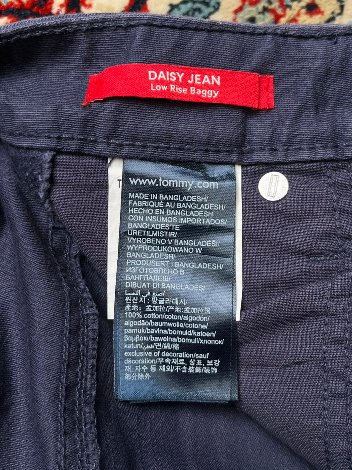 Tommy Hilfiger Navy Blue Baggy Cargo JEANS - 28