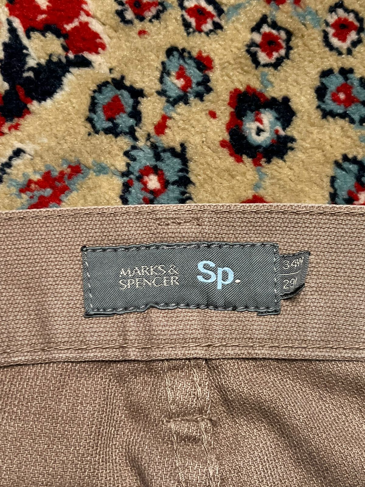 Marks & Spencer M&S Sp. Brown Casual Straight Fit PANTS - 32