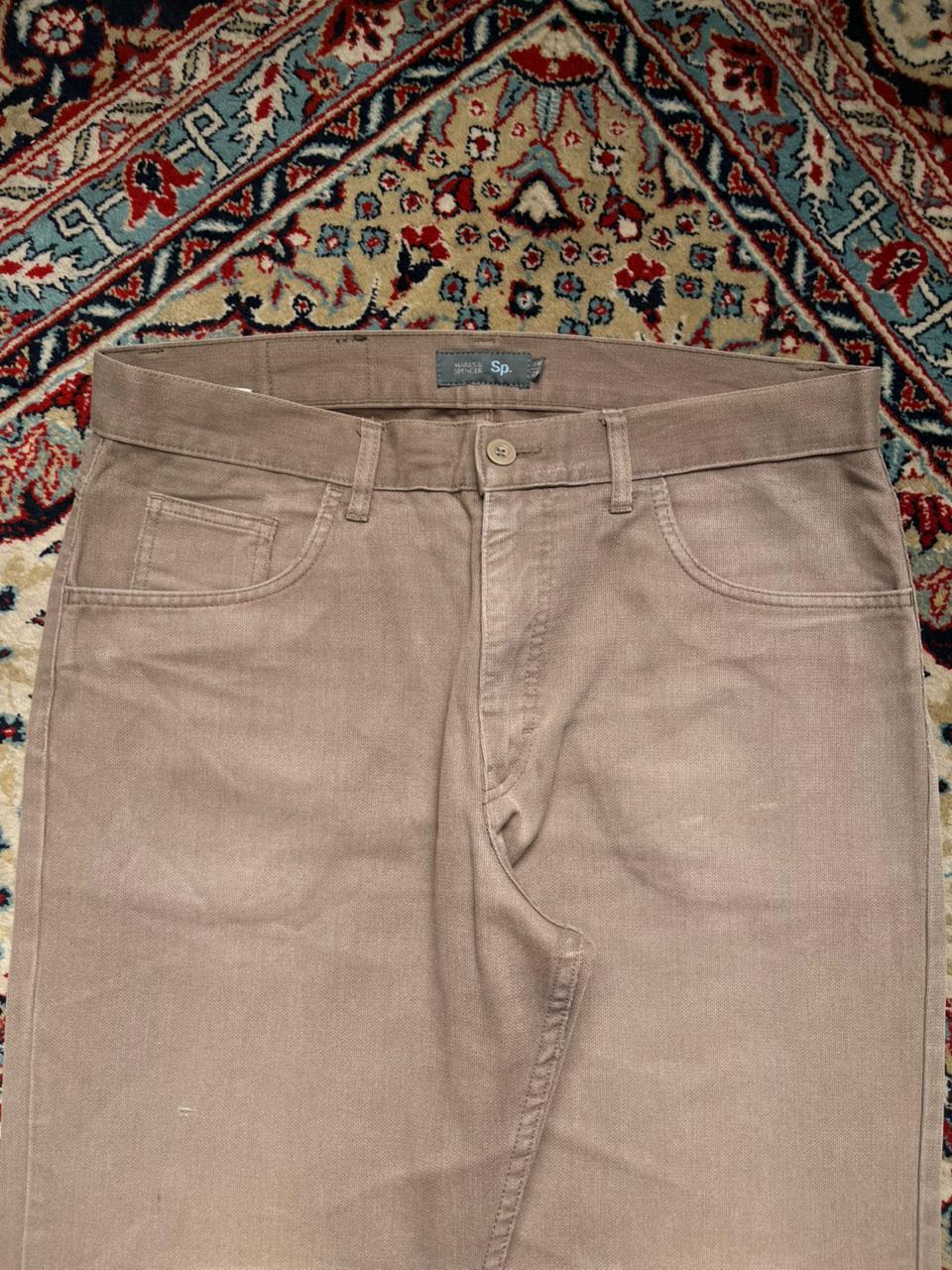 Marks & Spencer M&S Sp. Brown Casual Straight Fit PANTS - 32