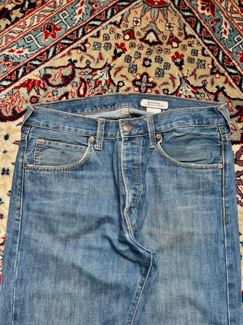 H&M &ORIGINAL Straight FIT Blue JEANS - 32