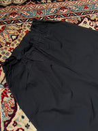 IEDIT Lace-Up High Waist Wide FIT Pleated Black Casual PANTS - 26