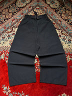 IEDIT Lace-Up High Waist Wide FIT Pleated Black Casual PANTS - 26