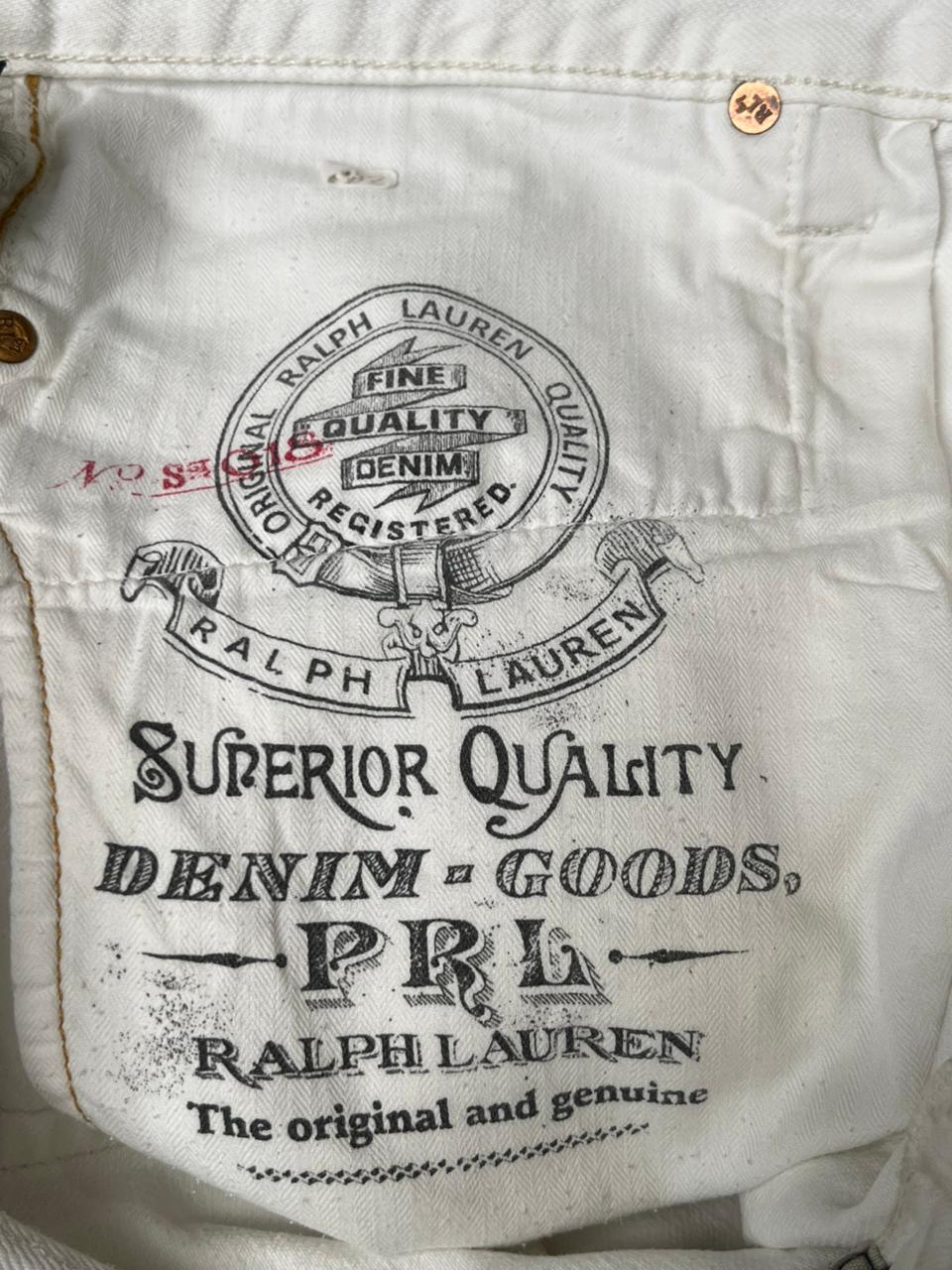 POLO RALPH LAUREN White Classic Straight FIT JEANS - 36