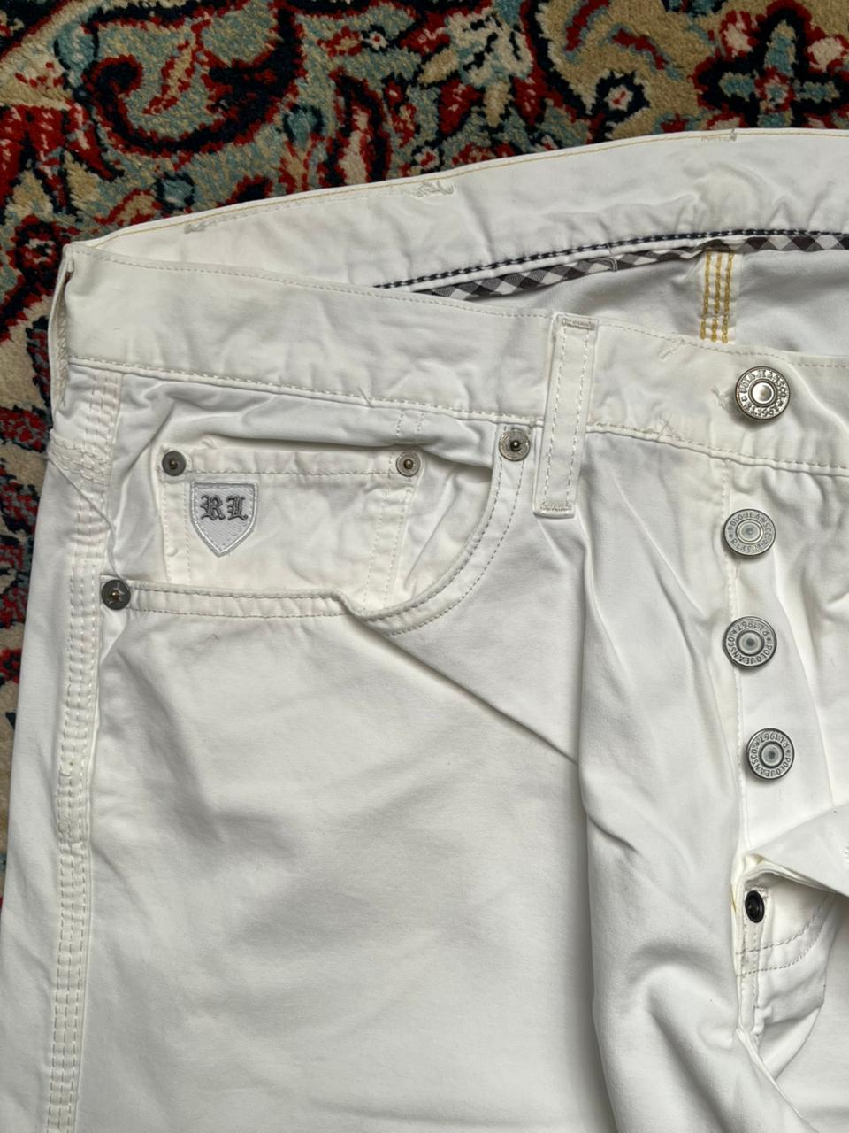 POLO JEANS CO. Ralph Lauren Mercer Carpenter Straight Fit White JEANS - 30