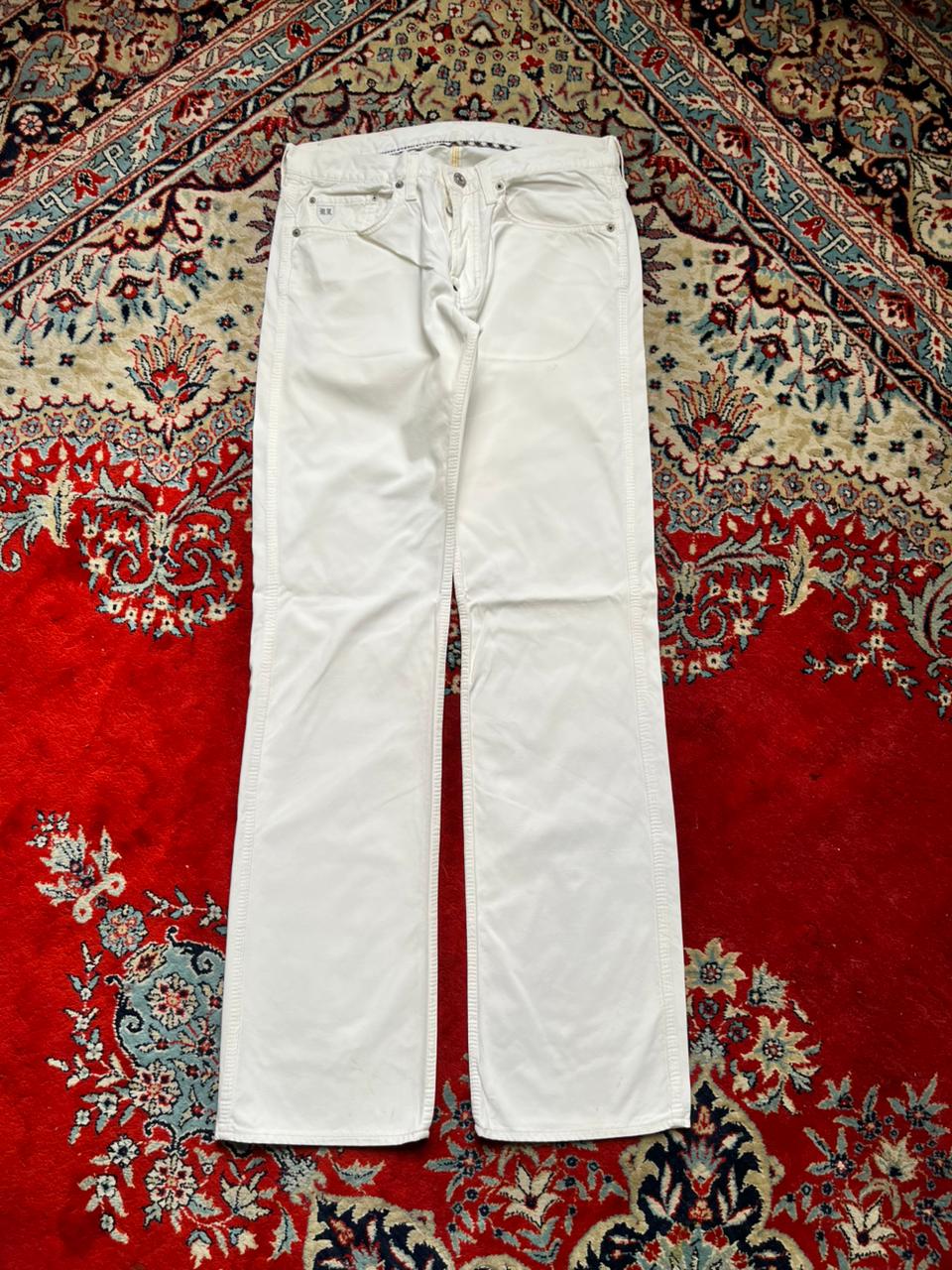 POLO JEANS CO. Ralph Lauren Mercer Carpenter Straight Fit White JEANS - 30