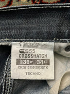 CROSSHATCH S55 Techno Medium WashED Straight FIT JEANS - 36
