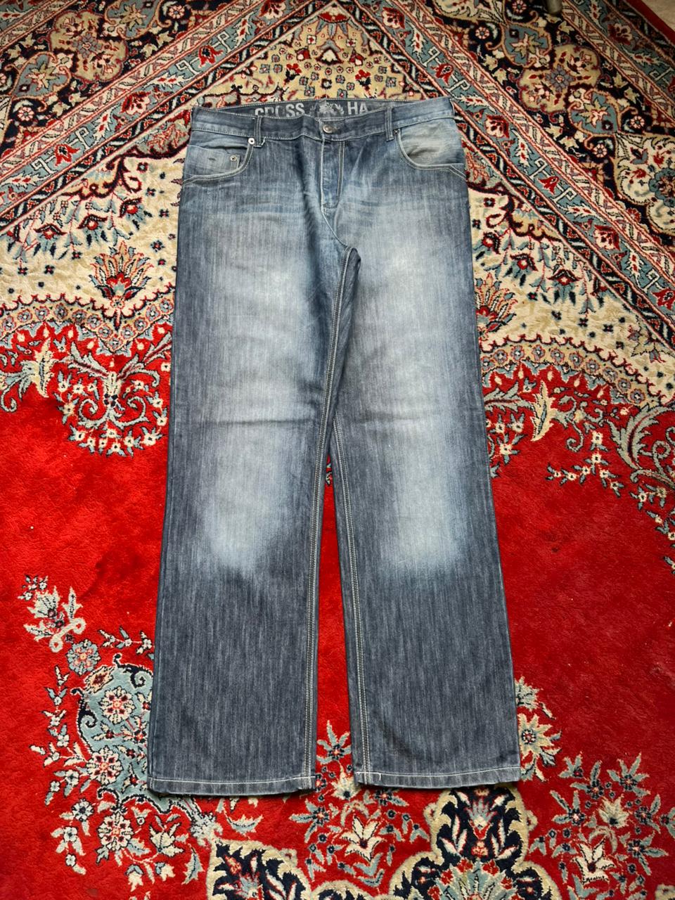 CROSSHATCH S55 Techno Medium WashED Straight FIT JEANS - 36