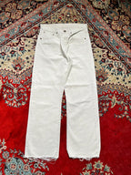 Vintage Levi's 401 Cream Relaxed FIT JEANS - 28