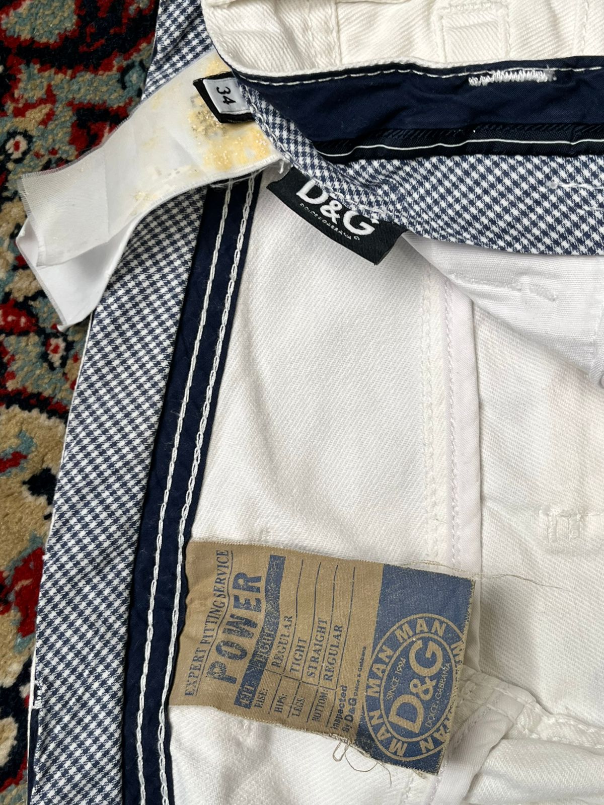 Vintage D&G Dolce & Gabbana White Straight FIT JEANS - 32