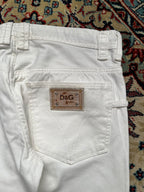 Vintage D&G Dolce & Gabbana White Straight FIT JEANS - 32