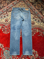 REPLAY Straight FIT Light WashED Distressed JEANS - 34