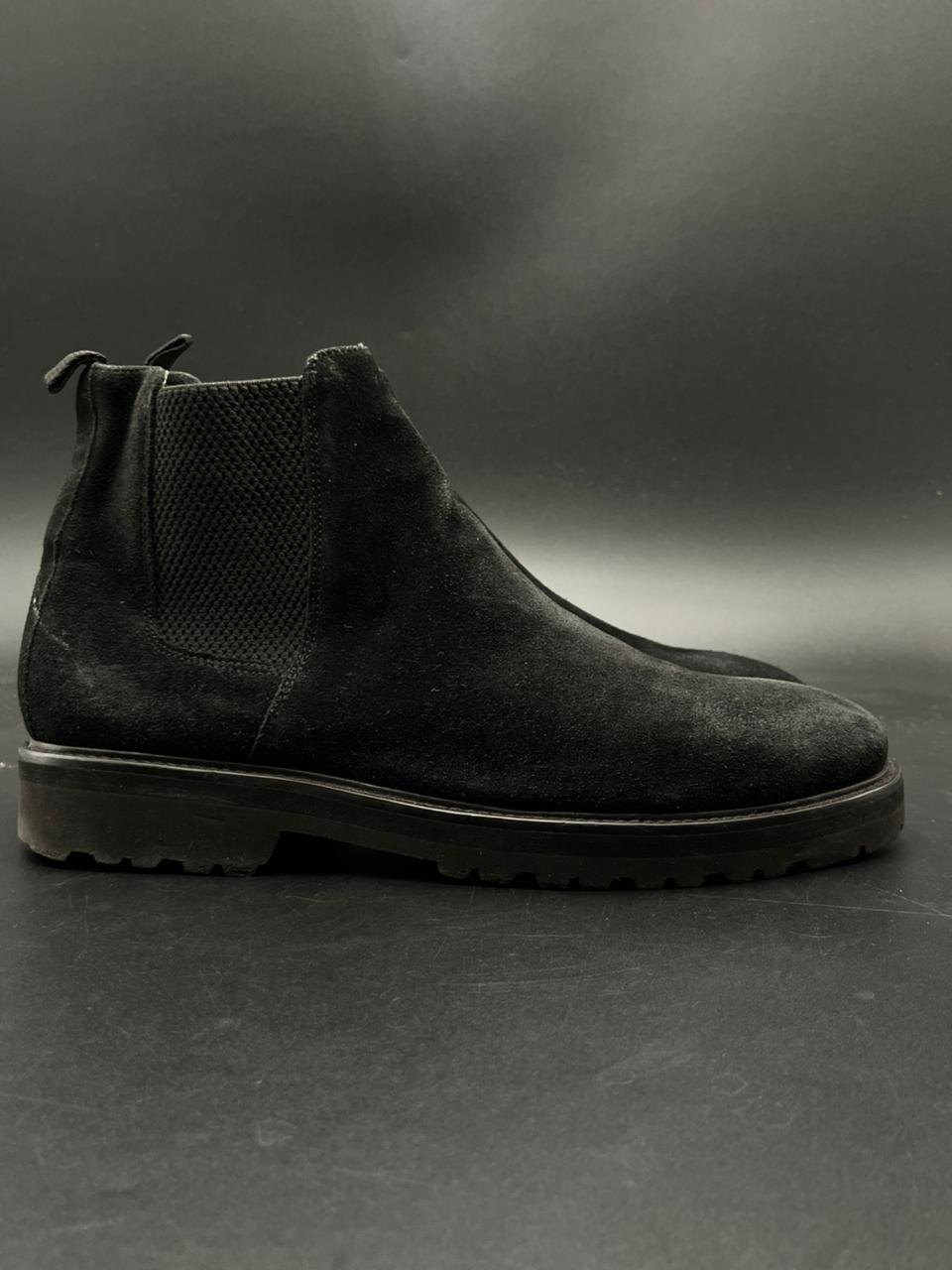 Jones Bootmaker Black Suede Chelsea Boots - 43