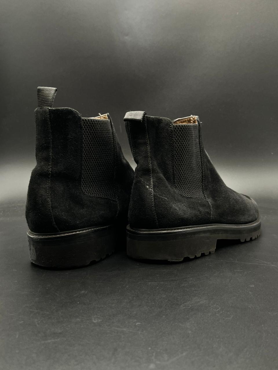 Jones Bootmaker Black Suede Chelsea Boots - 43