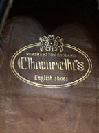 Church's purple-blue Suede Crown Embroidered Prince Albert Formal shoes - 43.5