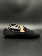 Church's purple-blue Suede Crown Embroidered Prince Albert Formal shoes - 43.5