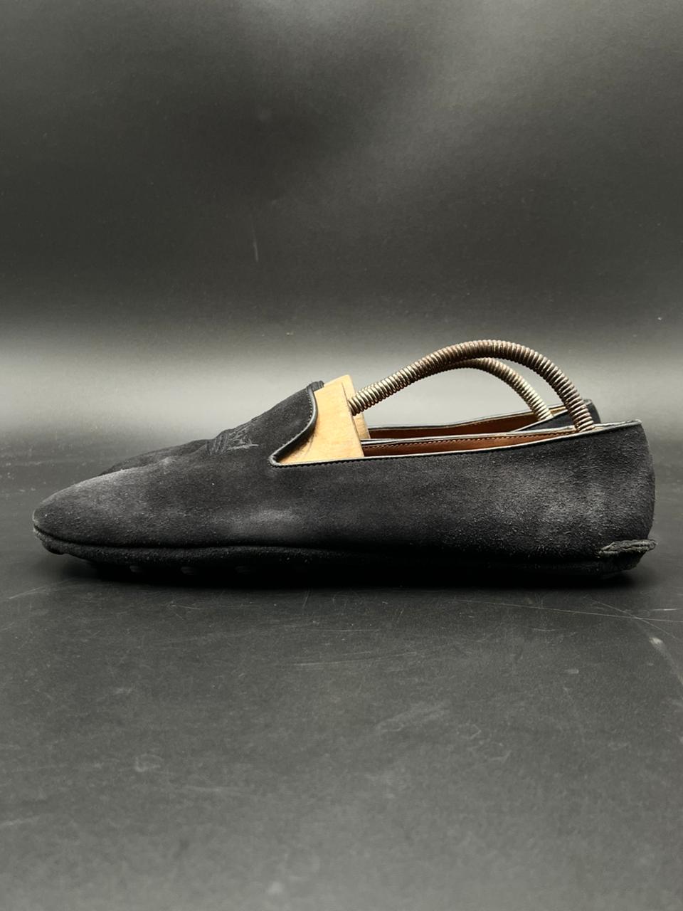 Church's purple-blue Suede Crown Embroidered Prince Albert Formal shoes - 43.5