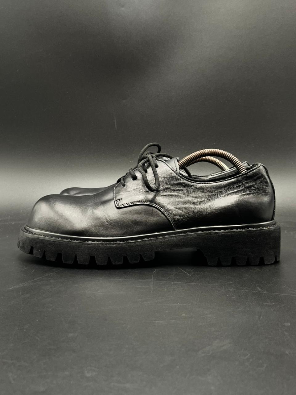 KRÈATE Men’s Black Leather Chunky Derby boots - 43