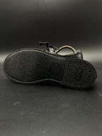 Heritage Style Black Leather Plain Toe Chunky Derby Boots - 42