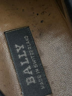 BALLY Switzerland Black Leather Venetian Loafers - 43.5