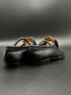 BALLY Switzerland Black Leather Venetian Loafers - 43.5