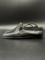 BALLY Switzerland Black Leather Venetian Loafers - 43.5