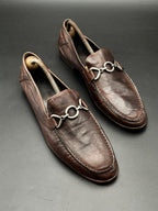 GIVENCHY Paris Men’s Brown Leather Bit Loafers - 42.5