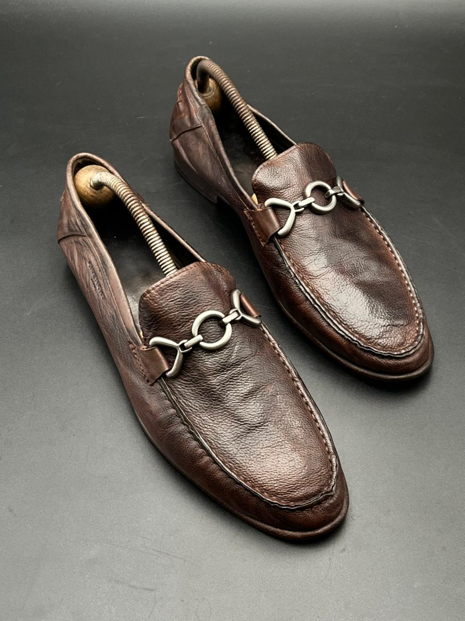 GIVENCHY Paris Men’s Brown Leather Bit Loafers - 42.5