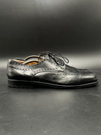 Bentley Black Leather Wingtip Oxford Brogues Lace Up Shoes - 46