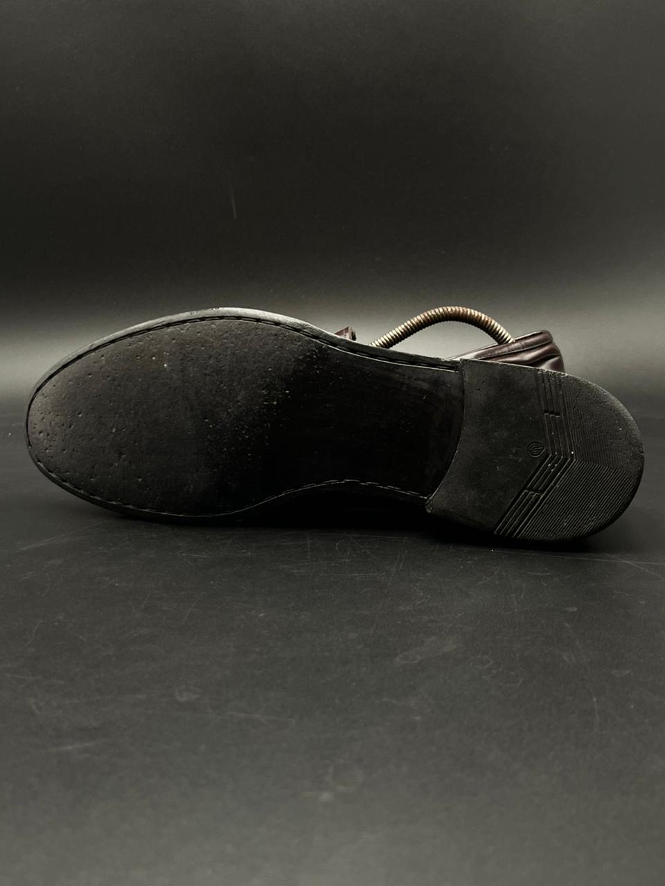 Versace Oxblood Burgundy Leather Loafers - 43