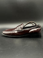 Versace Oxblood Burgundy Leather Loafers - 43