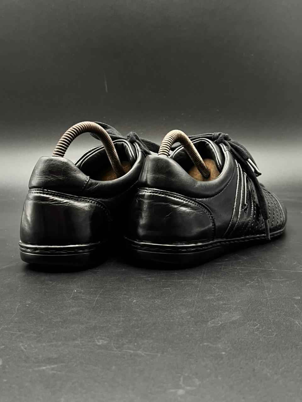 Versace Collection Men's Black Leather Sneakers - 41
