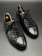 Versace Collection Men's Black Leather Sneakers - 41