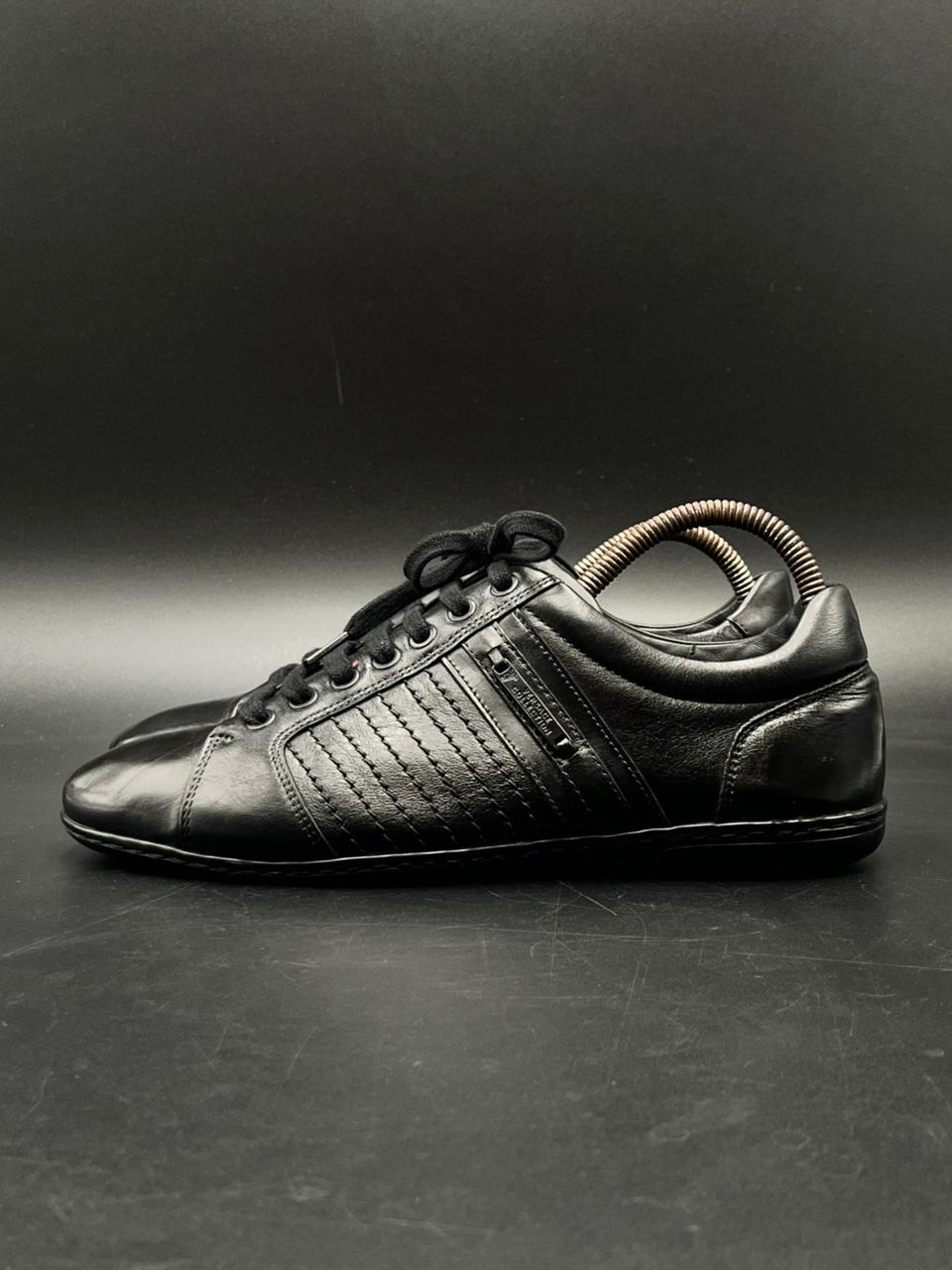 Versace Collection Men's Black Leather Sneakers - 41