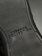 Versace Collection Men's Black Leather Sneakers - 41