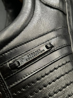 Versace Collection Men's Black Leather Sneakers - 41